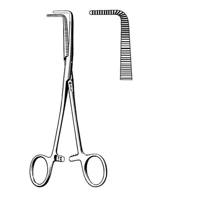 Forcep Hemostatic 9-1/4" Serrated Angled Right Stainless Steel Ea